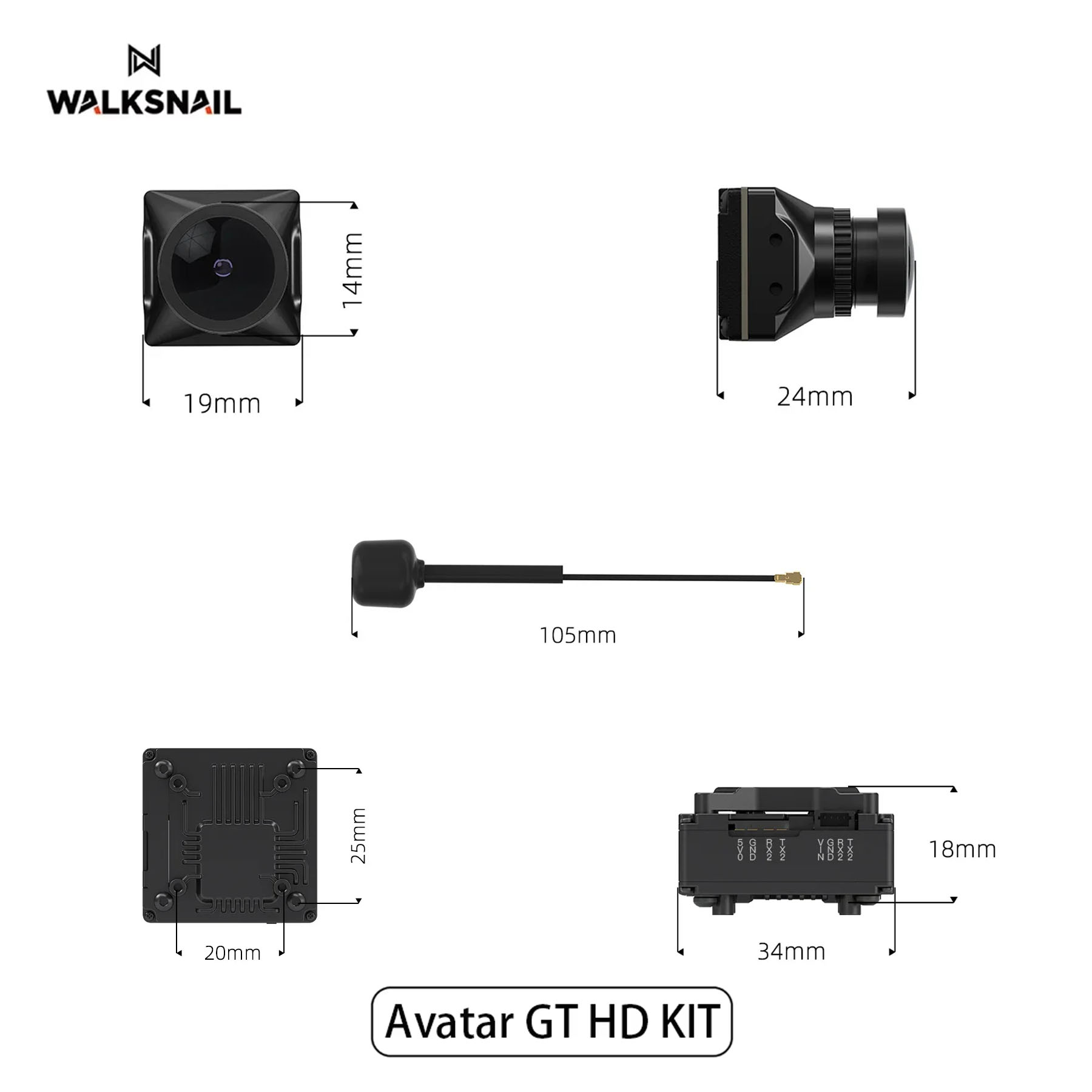 Walksnail Avatar GT HD KIT 2W  - Fpv Drone Antenna recension och pris