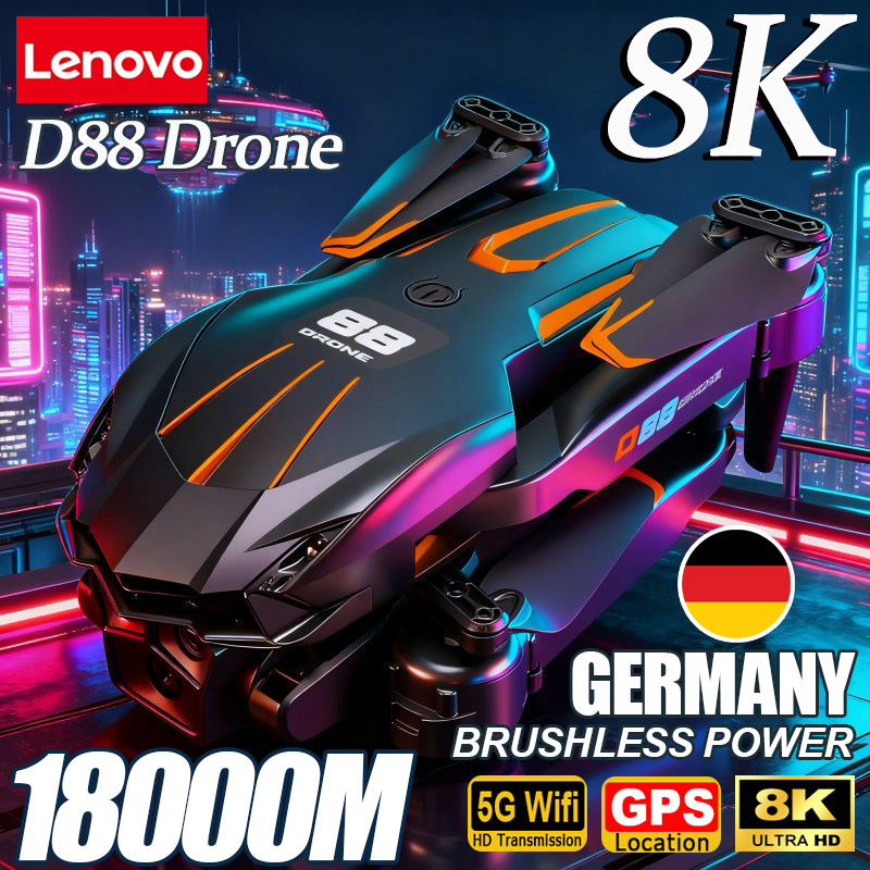 Lenovo D88 Drone 8K Aerial HD  - Fpv Drone Charger recension och pris