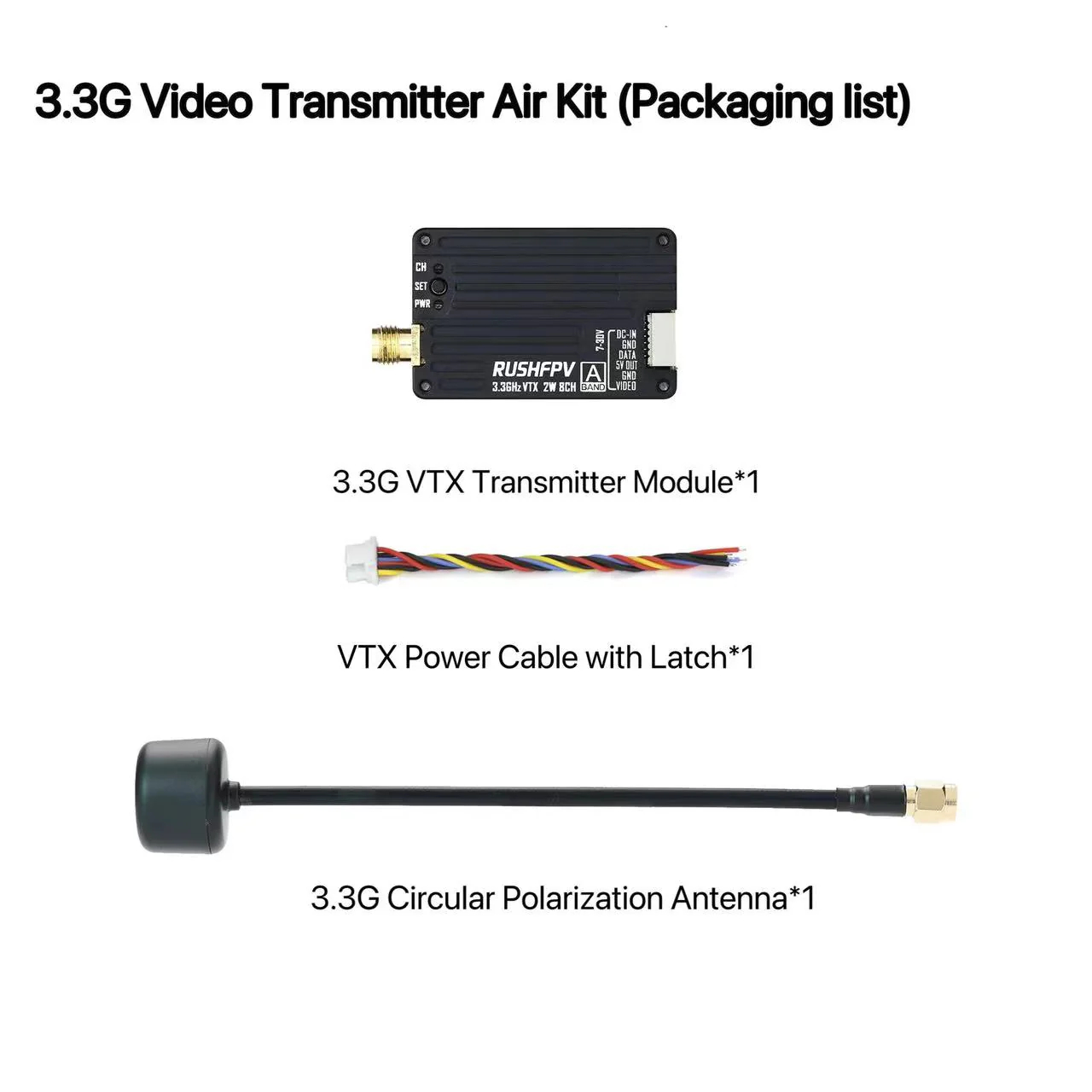 RUSHFPV 3.3G 2W VTX Transmitte - Fpv Drone Transmitter recension och pris