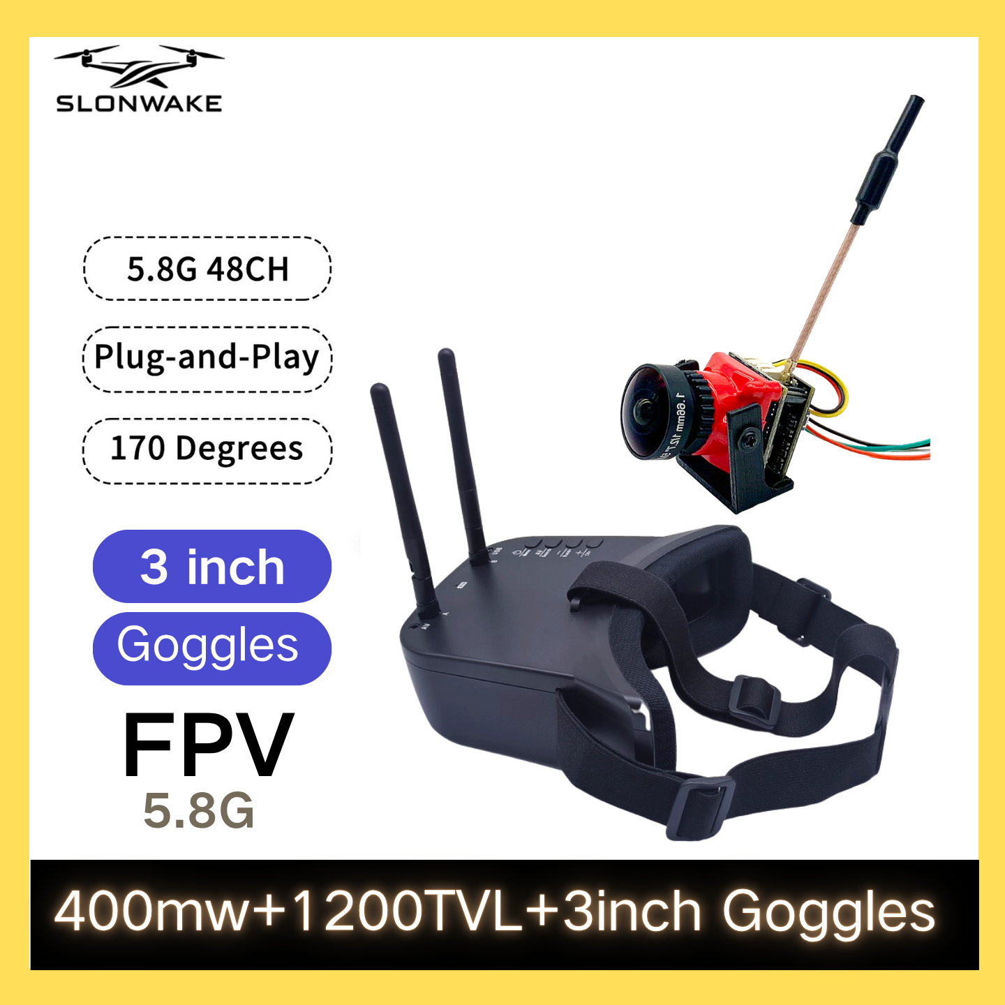 SLONWAKE 5.8G 48CH FPV 400mw V - Fpv Drone Transmitter recension och pris